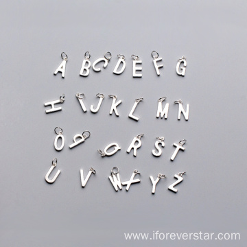 Sterling Silver Pendant Setting Letters A-Z Alphabet Pendant